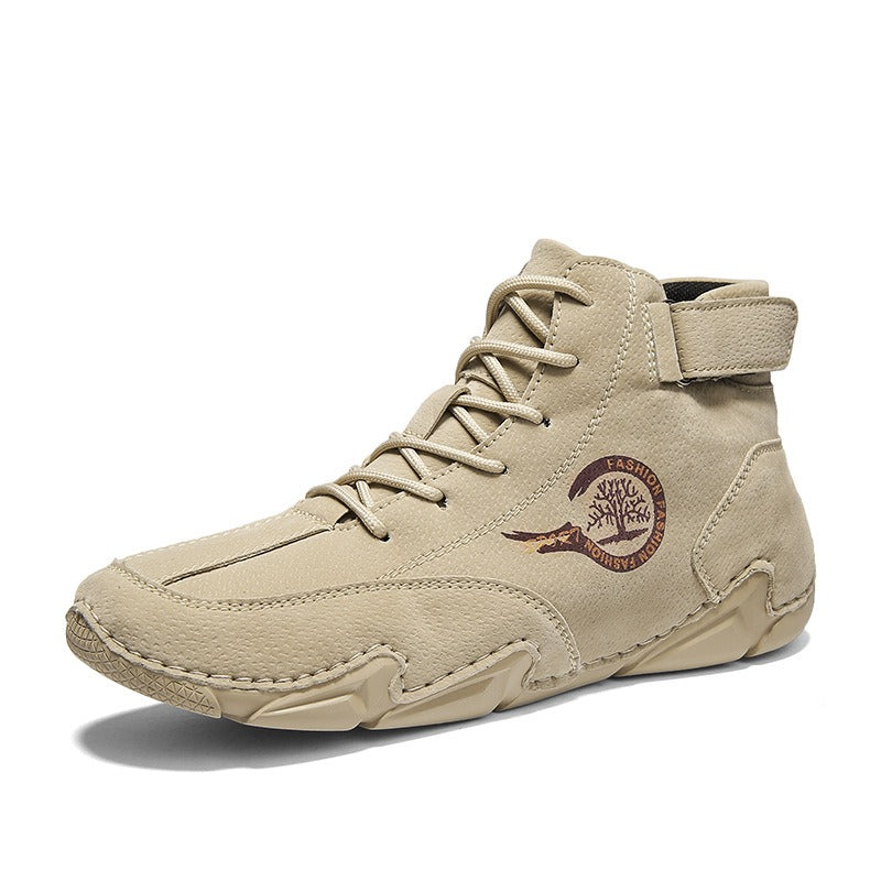 Flache kurze Herrenstiefel, Modetrend, Outdoor, echte, lässige Martin-Stiefeletten | 88377 