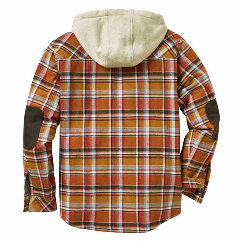 Hochwertiger leichter Flanell-Hoodie für Herren – Stilvolle Hemdjacke aus Baumwolle für lässigen Komfort | SY0093 