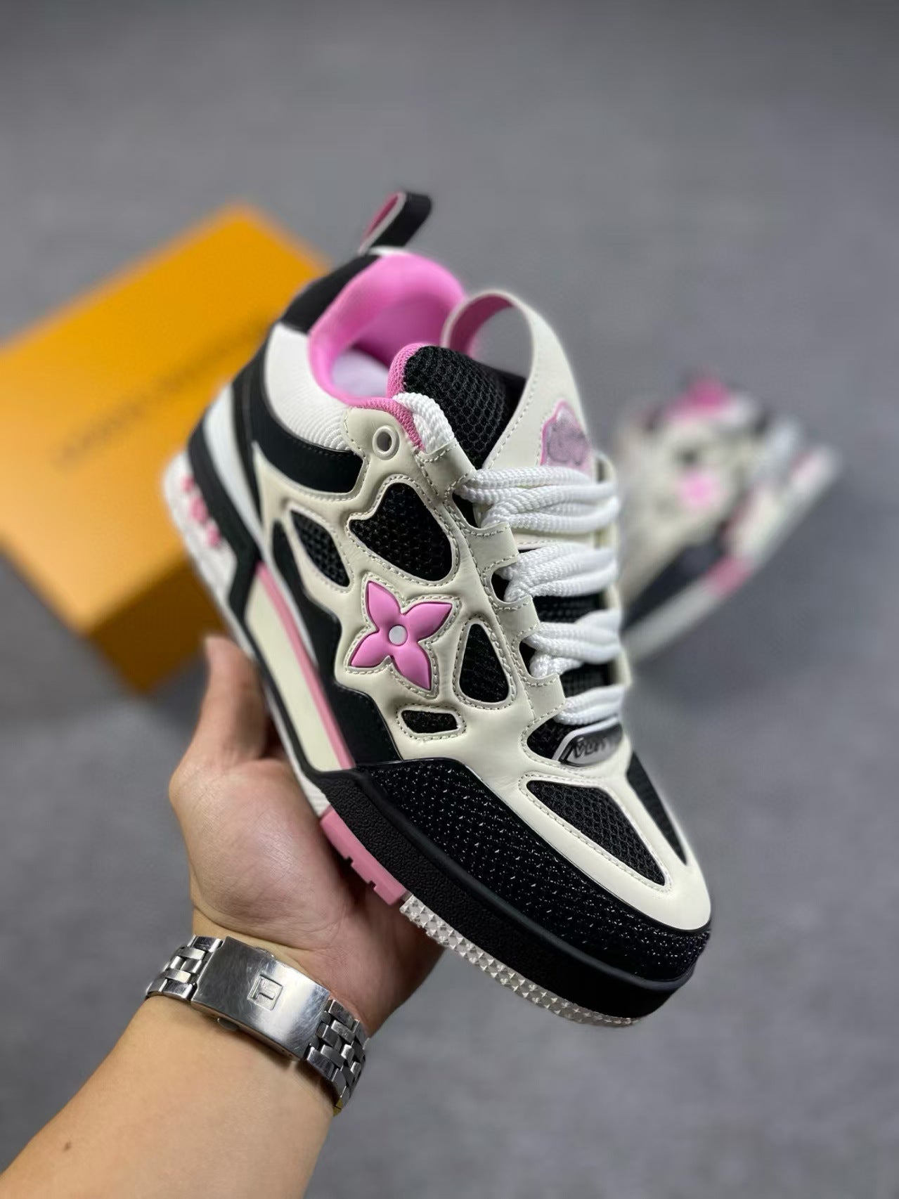 Unisex Donut Thick-Soled Dad Sneakers | Height-Increasing Chunky Trainers | Fashion Casual Lace-Up Sports Shoes | 12124