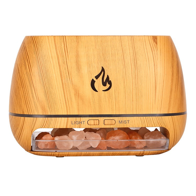 Himalaya-Kristallsalzsteine, Aroma-Luftbefeuchter, 7 Farben, LED, USB, tragbar, Feuerflamme, Aromatherapie, ätherisches Öl, Diffusor | 101 