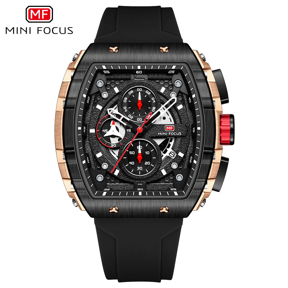 Herren Luxus Top Marke Quarz Sport Uhren Silikon Armband Chronograph Armbanduhren | MF0399G 