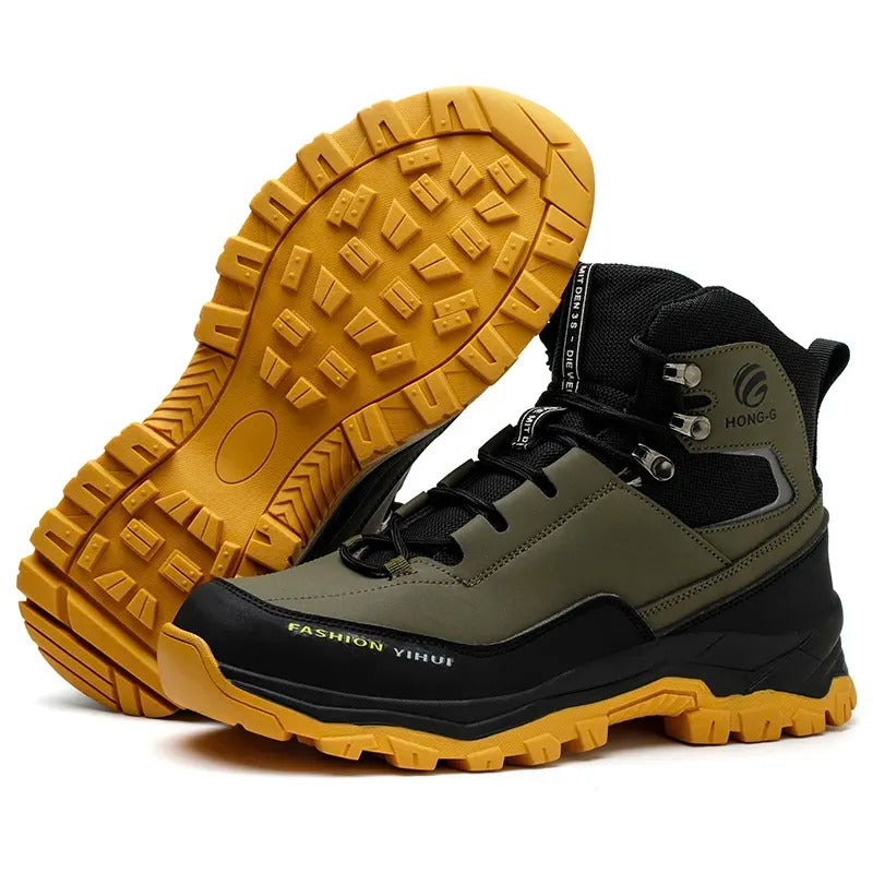 Men Waterproof Outdoor Anti-Smash & Anti-Stab Protection Boots Non-Slip Hiking Wear-Resistant Safety Work Shoes | G178