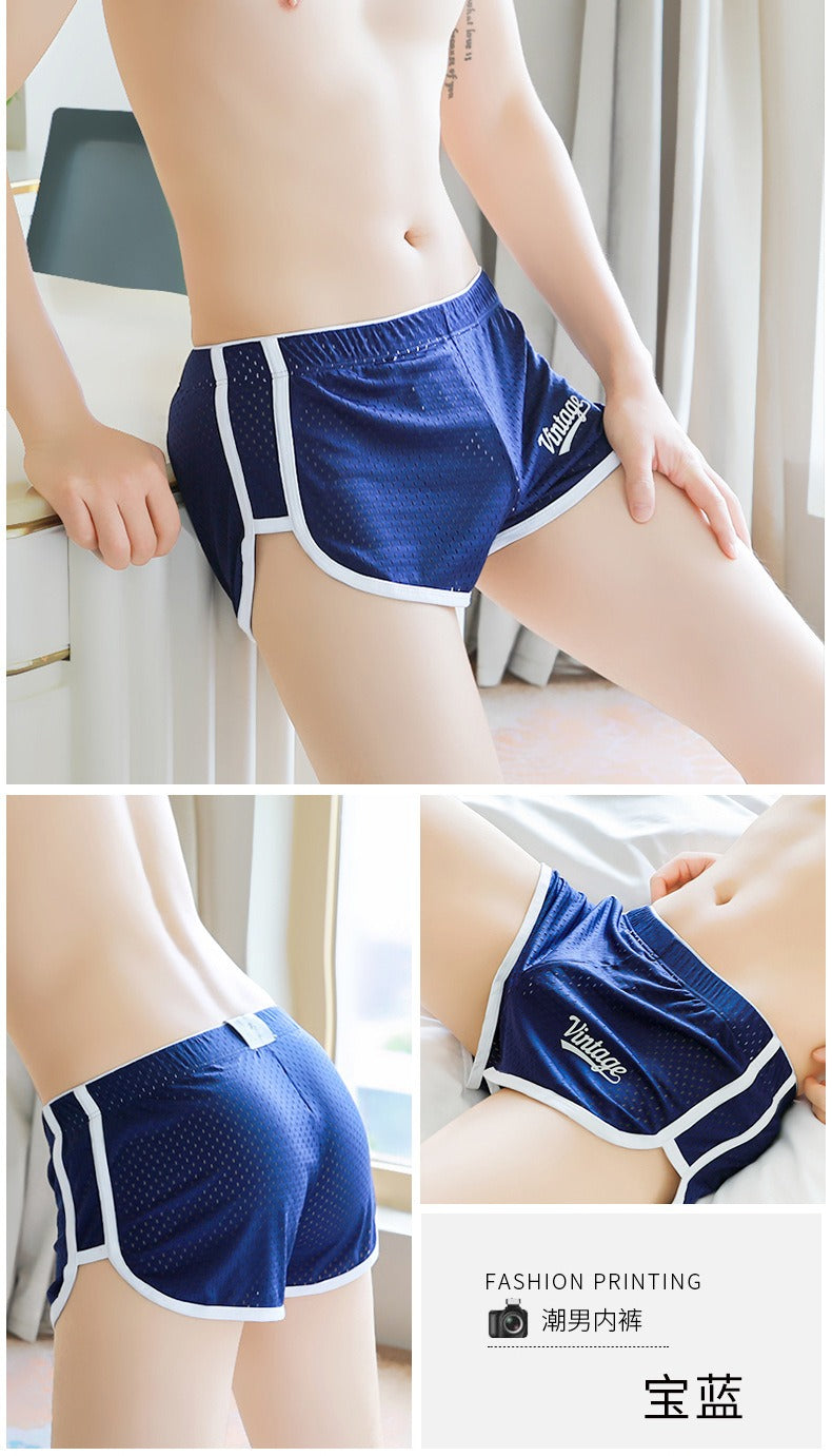 Aroku Herren-Boxershorts aus Seide mit kühlender Wirkung – Atmungsaktive Lounge-Hose mit mittlerer Leibhöhe | Schnelltrocknende Sommerunterwäsche für ultimativen Komfort | 4034-DK 