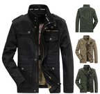 Übergröße Herren Baumwolle Pilotenmantel Jacke Streetwear Bomberjacke Cargo Flight OutWear Blazer | CDX8255 