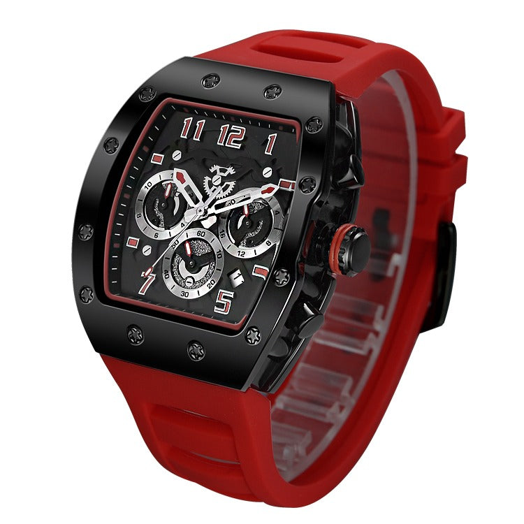 Luxus-Herrenuhr in Weinfassform, wasserdicht, vollautomatisch, mechanisch | G5867 