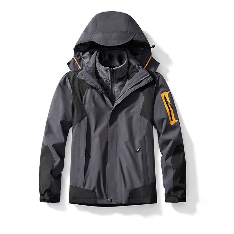 Unisex Wintersport Wandern Bergfüllung Baumwolle Polarfleece Drei-in-Eins Outdoor Wanderjacke | 