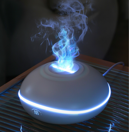 Aromatherapie-Diffusor mit realistischem Flammeneffekt – 7-farbiger LED-Luftbefeuchter mit USB-Stromversorgung für Zuhause, Büro und Schlafzimmer | SD13 