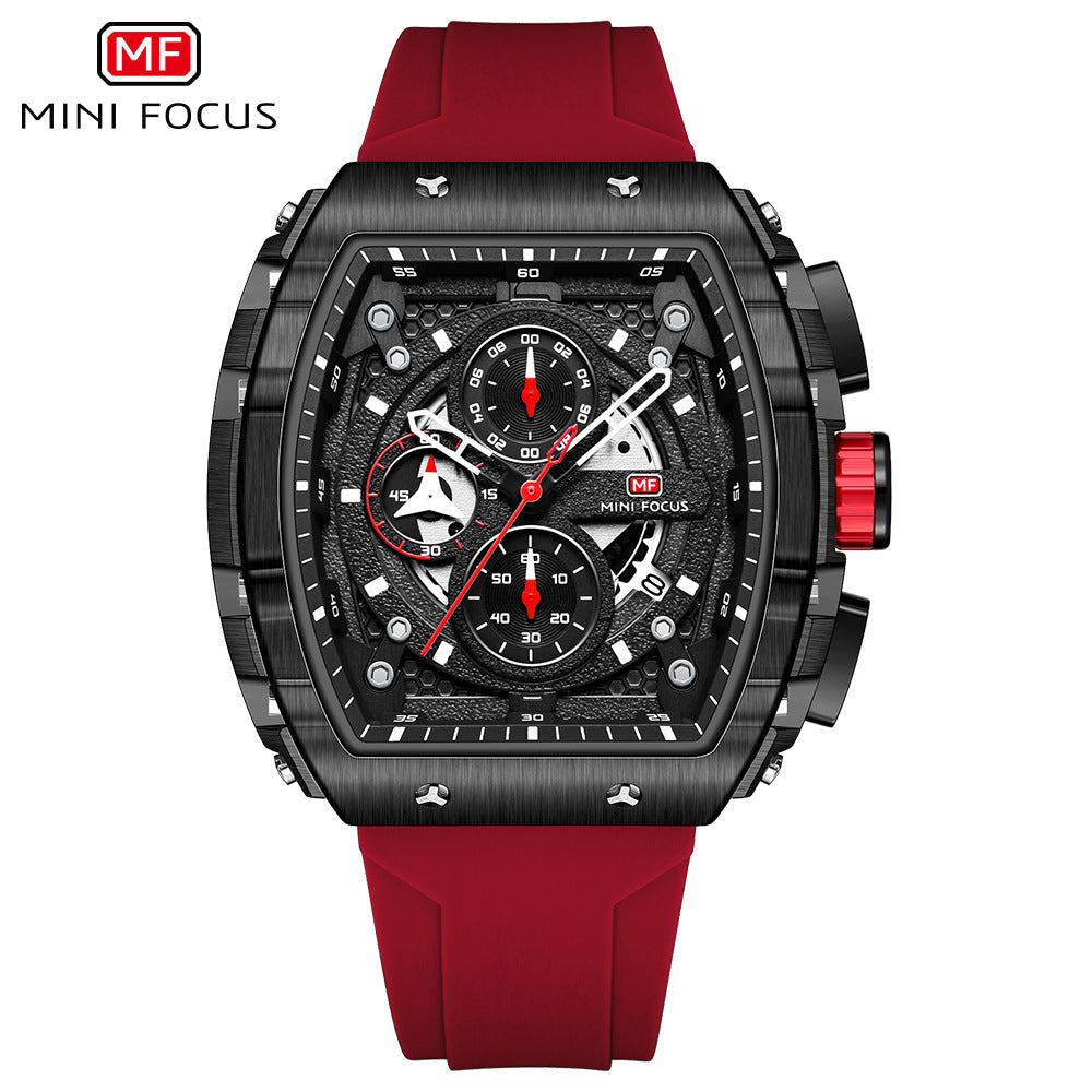 Herren Luxus Top Marke Quarz Sport Uhren Silikon Armband Chronograph Armbanduhren | MF0399G 