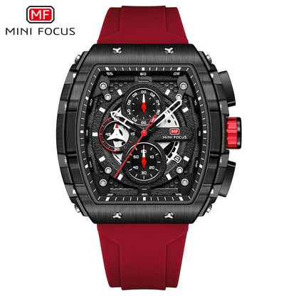 Men's Luxury Top Brand Quartz Sport Watches Silicone Strap Chronograph Wristwatches | MF0399G