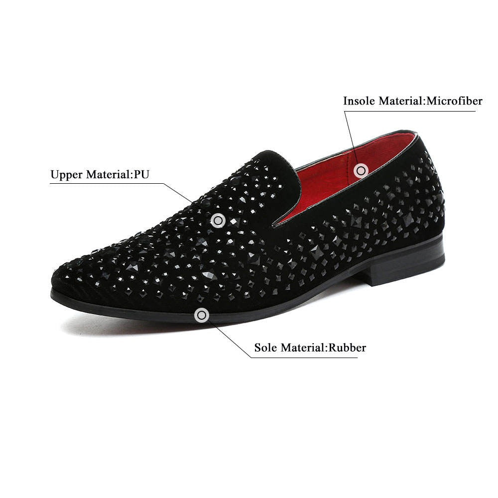 Herren Diamond Wingtip Loafers Casual Hochzeitsschuhe | A2362 