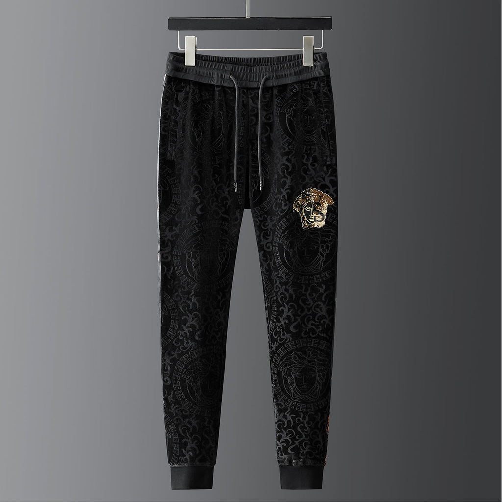 Hochwertiger, warmer, vielseitiger 2-teiliger Sportanzug mit Kapuze aus Samtstoff | 2091 