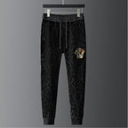 Hochwertiger, warmer, vielseitiger 2-teiliger Sportanzug mit Kapuze aus Samtstoff | 2091 