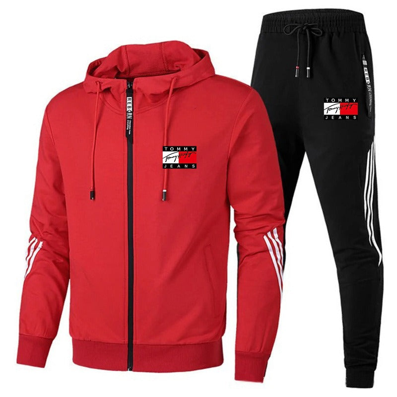 Men's Tracksuit Zipper Hoodies Sweatpants All Season Casual Sports Jackets Jogging set