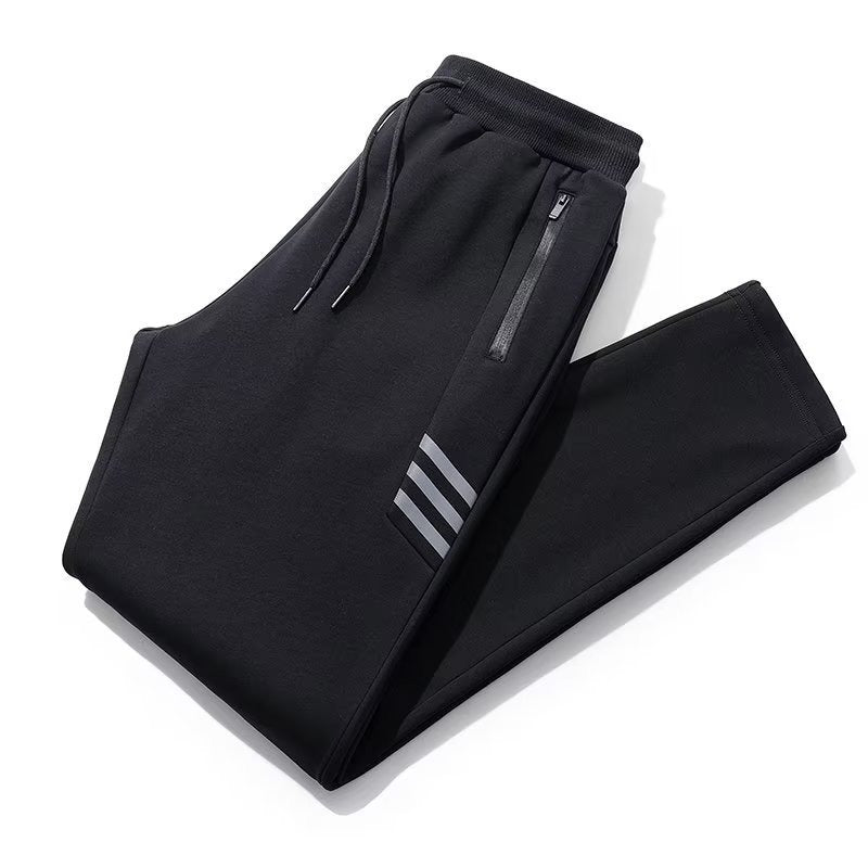 Men's Trousers Loose Fitting Sports Pants Large Straight Tube Warm Sweatpants | K176