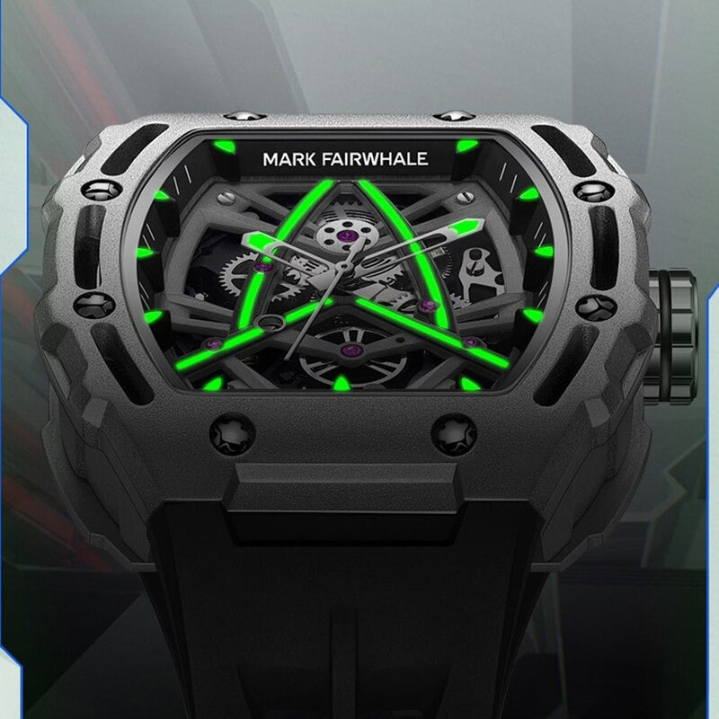 Luxuriöse mechanische Herrenarmbanduhr mit Saphirglas, wasserdicht, Automatikuhr | 6650 
