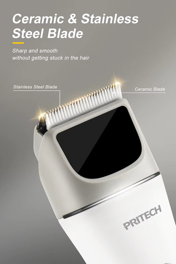 PRITECH Ceramic Blade Cordless Hair Trimmer 5000RPM Electric Hair Clipper for Men | PR-3340