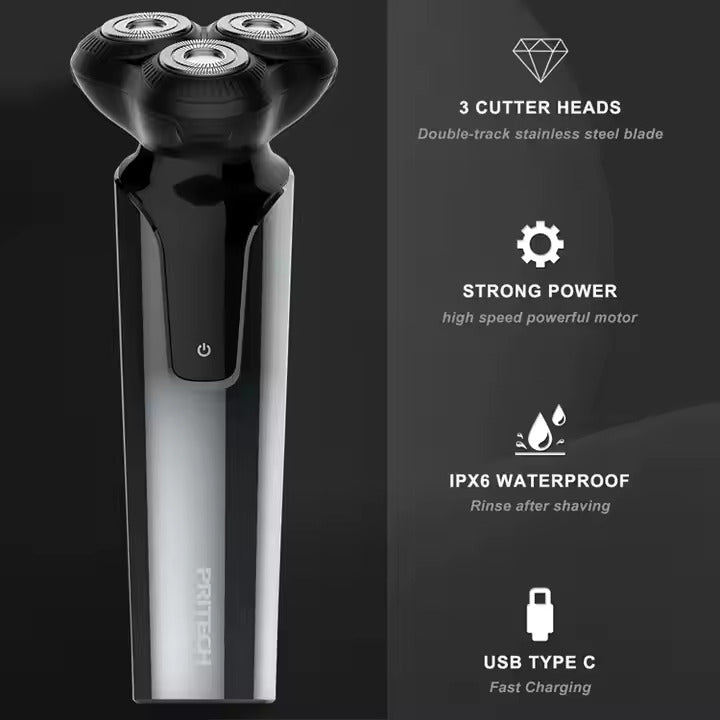 Elektrischer Herrenrasierer mit 3 Rotationsklingen für sanfte und präzise Pflege | RSM-2223 