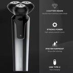Elektrischer Herrenrasierer mit 3 Rotationsklingen für sanfte und präzise Pflege | RSM-2223 
