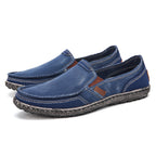 Herren Slipper aus gewaschenem Canvas | Atmungsaktiv, rutschfest, klassischer Deck-Stil | 8806 