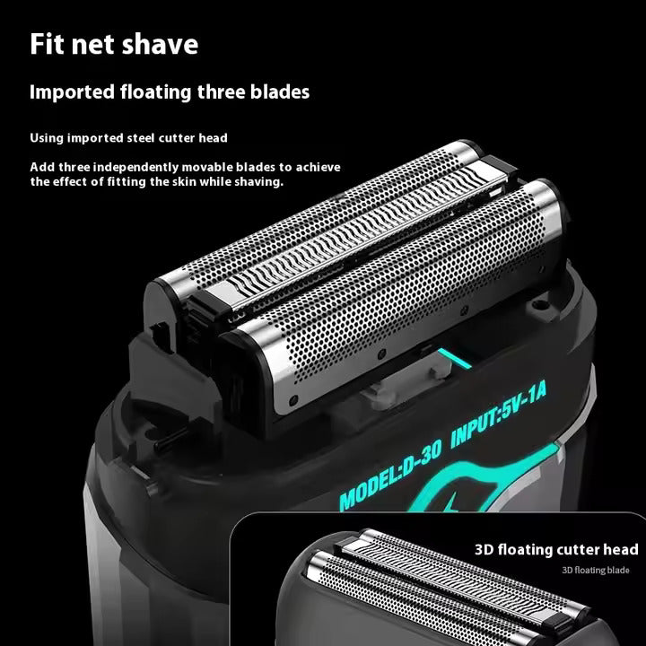 Portable Electric Mini Razor Washable Small Square Box Design for Men's Grooming | D30