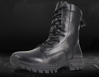 Vdason 402J Paratrooper Combat Boots | Lightweight Airborne Jump Boots | Black Genuine Leather Tactical Footwear | 402J