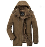 Neue Winterjacke mit dicker, warmer Wattierung aus Baumwolle, Windjacke mit Kapuze, Parka, Übergröße | 13029 