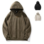 Unisex Kapuzenpullover aus schwerem Wildleder im Retro-Stil im amerikanischen Stil für Herbst und Winter | Locker sitzender Hoodie | L3848 