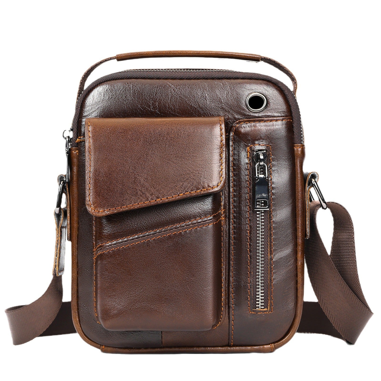 Premium Pferdeleder Business Leder Schultertasche Crossbody Messenger Top Handle Handtasche | 6059 