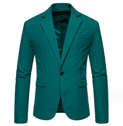 Men's V-neck Suede One Button Suit Jackets Wedding Dress Suit Formal Blazer Coat | 1314X02