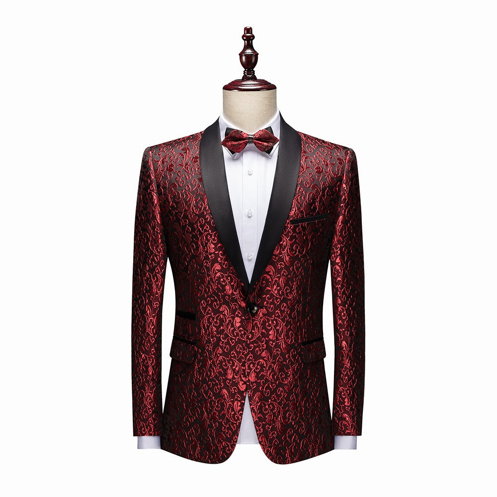 Uomo Jacquard Abiti da sposa di lusso Giacche Smoking Banchetto Jacquard Blazer | 666 