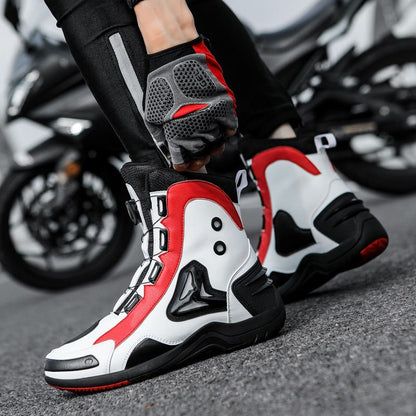 Stivali da moto da corsa alti in pelle professionali Scarpe da motocross da equitazione | 888 