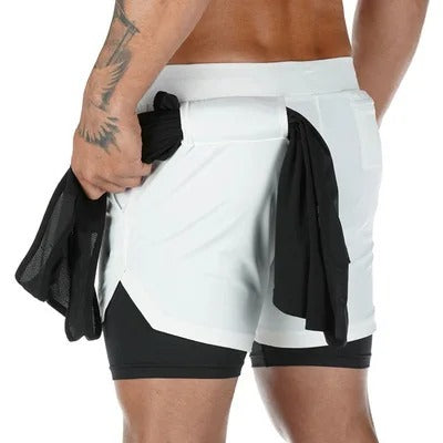 Gemütliche, kurze, sportliche Sportshorts für Herren mit Taschen, elastische Freizeitshorts | DK-858 