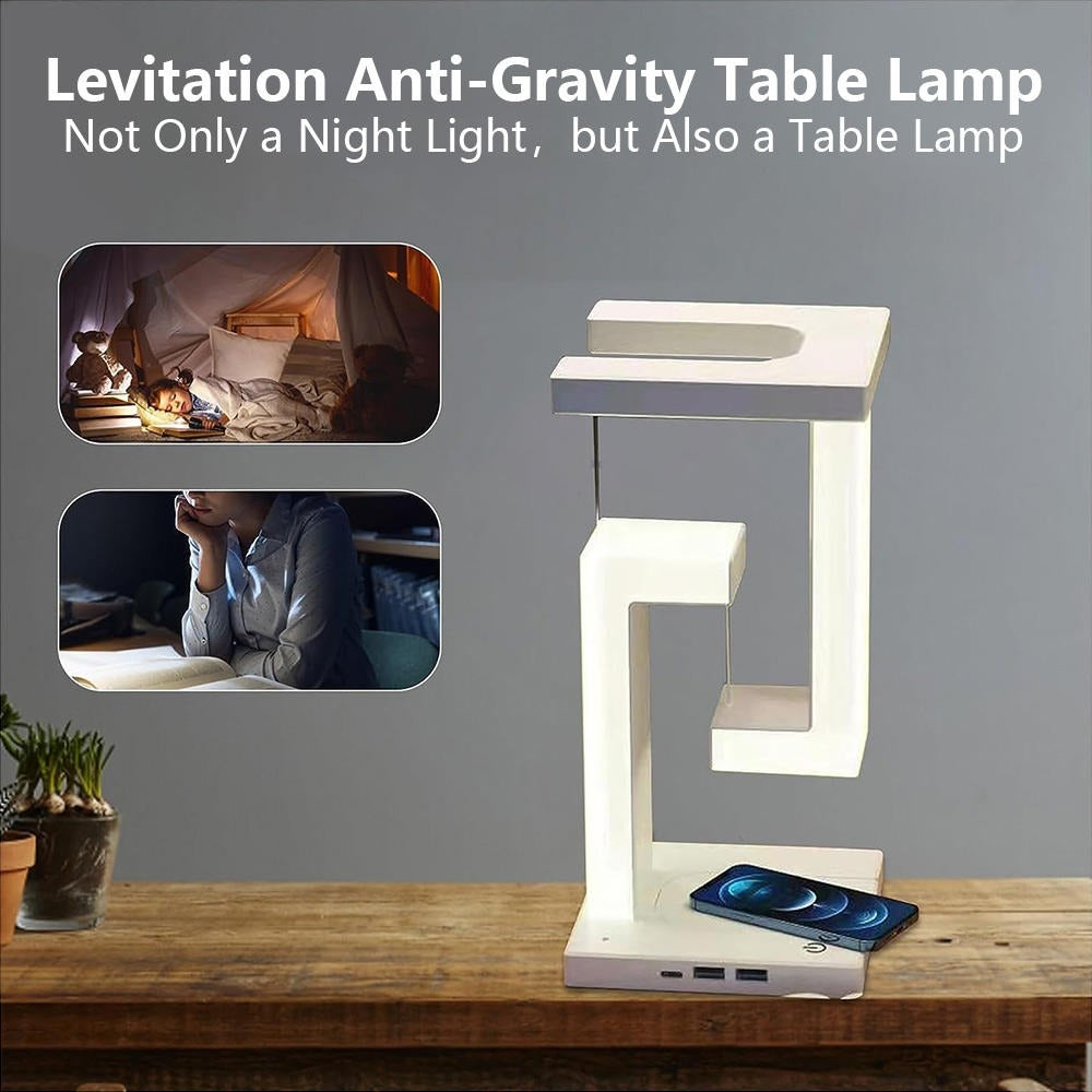 Lampe de bureau à LED anti-gravité avec chargement sans fil et fonction lévitation | 2238 