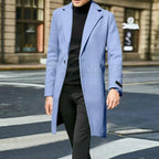 Herrenmode Trenchcoats Lässige, solide Jacke Windbreaker Warmer Wintermantel | 1211MF3 