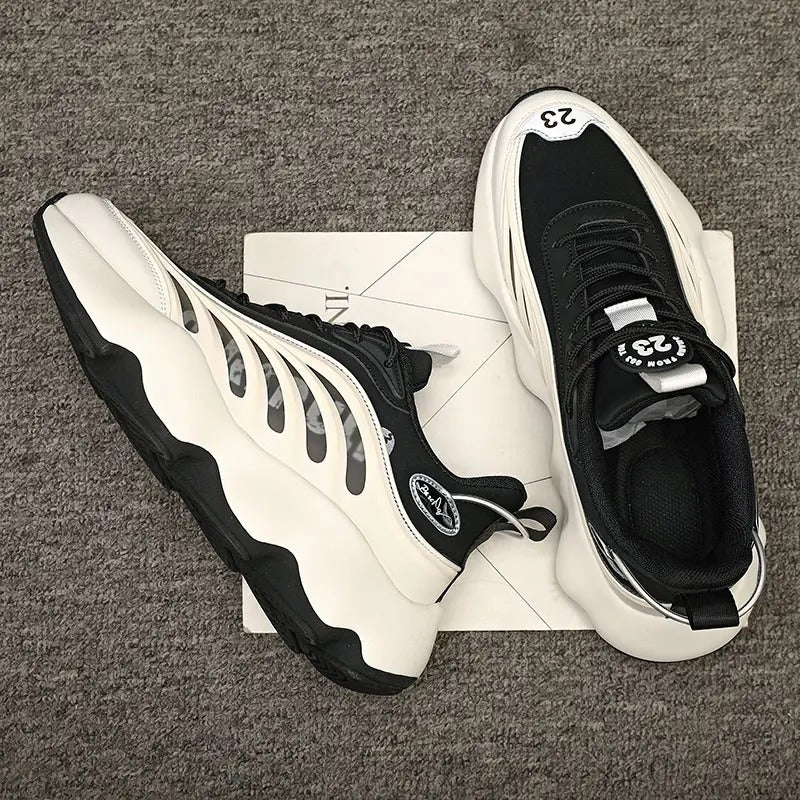 Chunky-Schuhe für Herren, höhenverstärkende Sneakers, atmungsaktives Mesh, sportliche Freizeitschuhe | 2218 