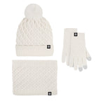 Wintermütze, Mütze, Schal, Handschuhe, Unisex, Winterwärmer, Fleece-gefüttert, Strickmütze, Schal, Handschuhe, Set | 121620 