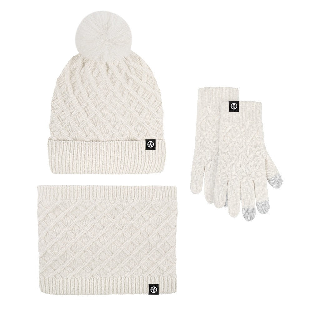 Wintermütze, Mütze, Schal, Handschuhe, Unisex, Winterwärmer, Fleece-gefüttert, Strickmütze, Schal, Handschuhe, Set | 121620 