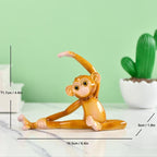 Yoga-Affe-Harz-Ornamente, pastorale Tierdekorationen für Fernsehschrank, Flur oder Weinschrank | QW60 