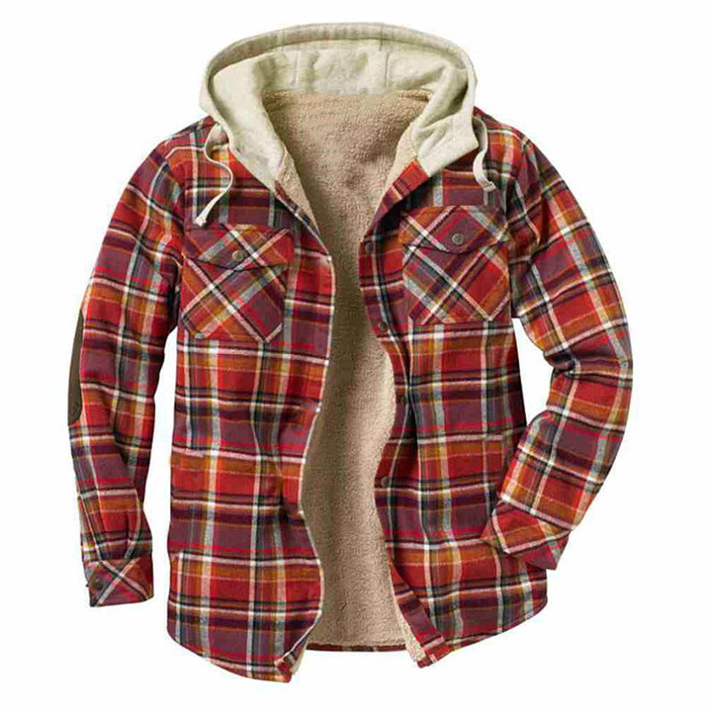 Hochwertiger leichter Flanell-Hoodie für Herren – Stilvolle Hemdjacke aus Baumwolle für lässigen Komfort | SY0093 