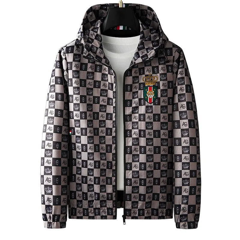 Herren Bomberjacke Jogging Kapuzenmantel Streetwear Slim Casual Dünne Jacke | D208-JK83001 