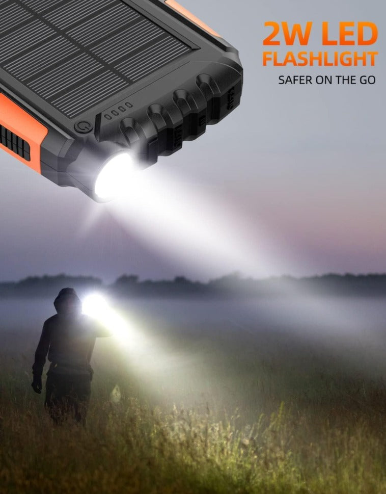 Solar Power Bank 20000mAh Tragbare Lade Power Bank Externes Akkuladegerät | 00010 