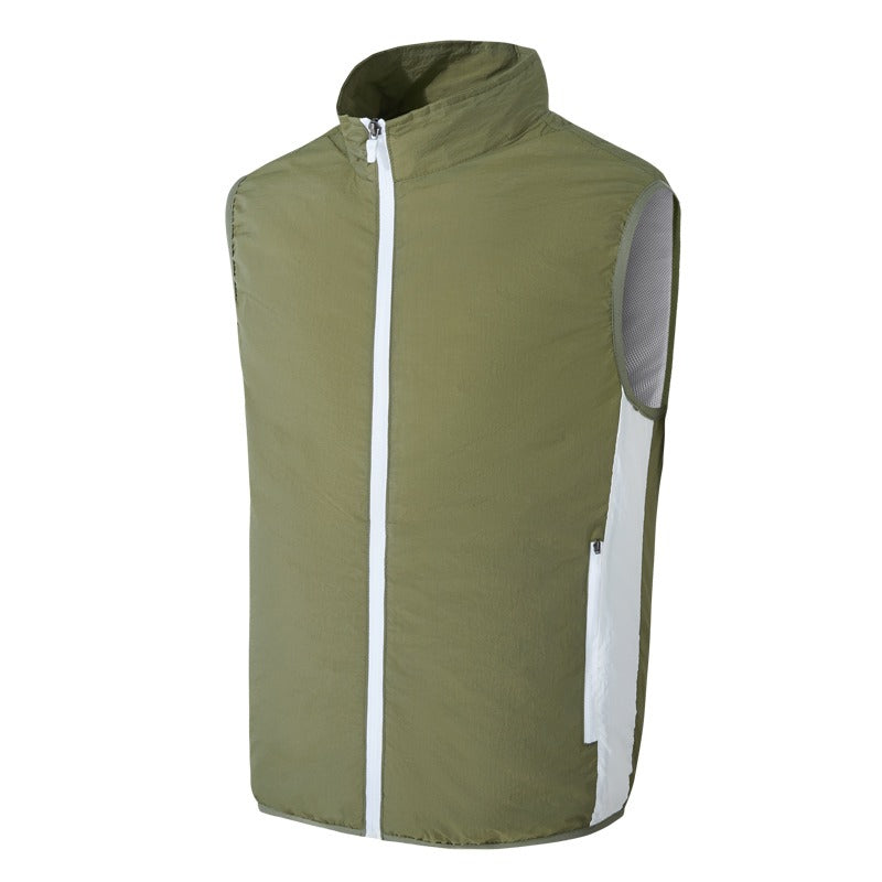 Gilet de refroidissement sans manches pour ventilateur d'été, gilet de protection solaire d'extérieur avec climatisation | 5727 