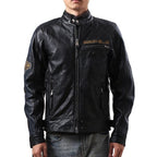Hochwertige echte Rindslederjacke Lokomotive Reitjacke Mantel Tide | HA115 