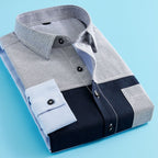 Herren Jeanshemd Langarm Slim Fit Farblich passendes Freizeithemd | CS43 