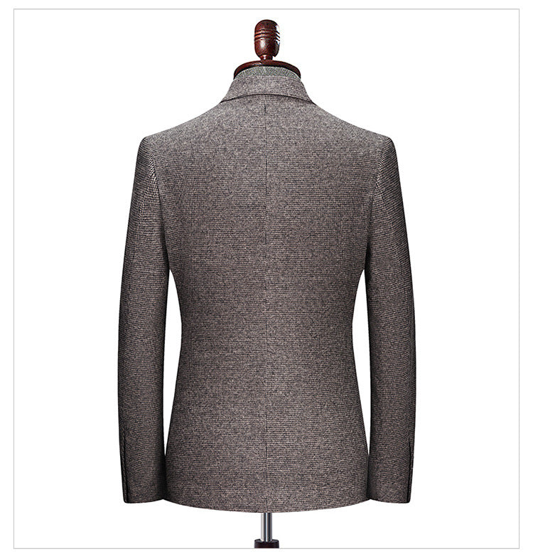 Men's Wool Blend Suit Blazer | 2025 Autumn Winter Premium Business Suit Jacket | Mid-Weight Formal Office Wear | 2513-398