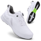 Premium Quality Men's Waterproof Golf Shoes with Spikes - Quick Lacing Trainers | 999A