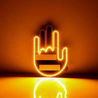 Auto Finger Licht mit Fernbedienung Geste Licht Auto Bernstein Mittelfinger Warnung Bremslicht 