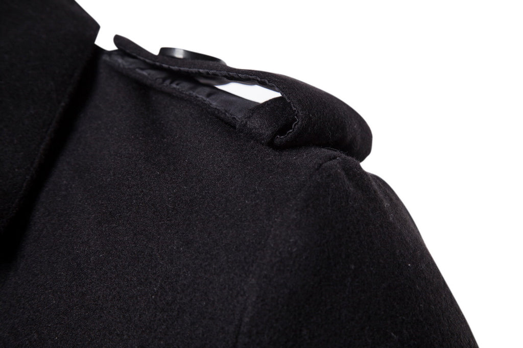 Herren Formeller Business Herbst Winter Casual Revers Zweireihiger Premium Baumwollmantel Langer Trenchcoat Jacke | 9280 