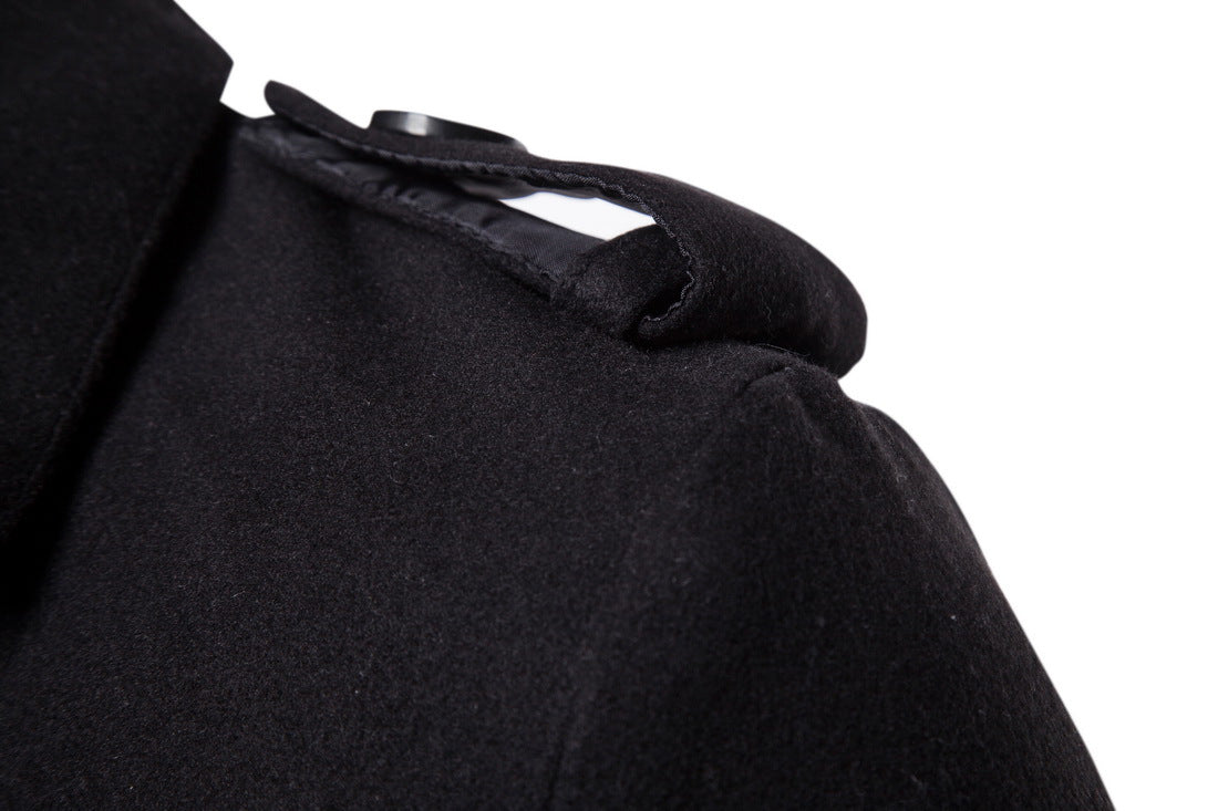 Herren Formeller Business Herbst Winter Casual Revers Zweireihiger Premium Baumwollmantel Langer Trenchcoat Jacke | 9280 