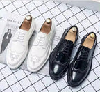 Herren Formelle Lederschuhe Kleid Hochzeit Oxford Brogue Männliche Schuhe Arbeitsstiefel 